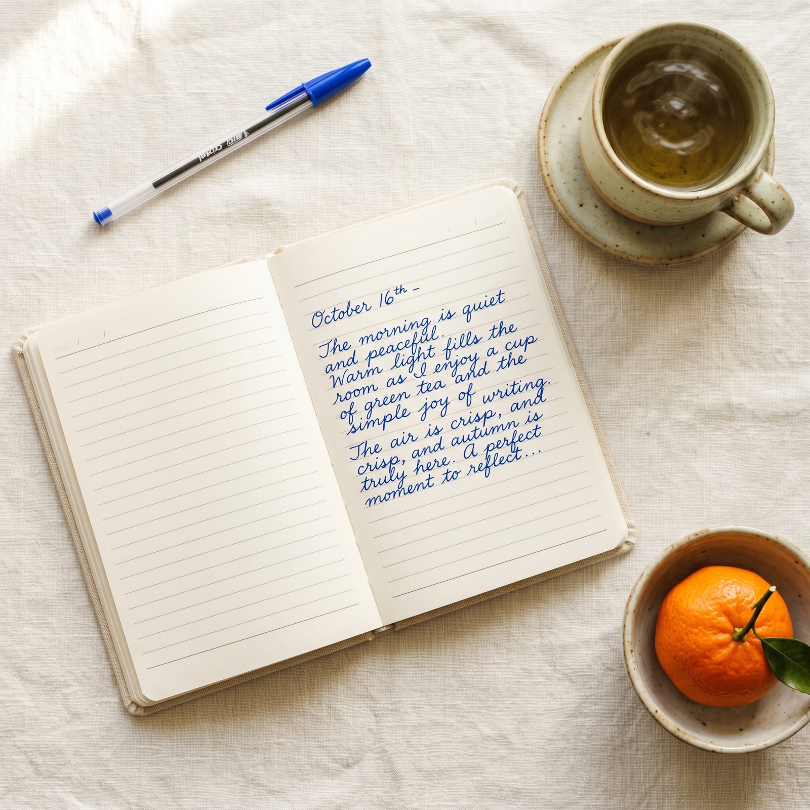 Página de diário com a frase Dieta acaba. Hábito fica.